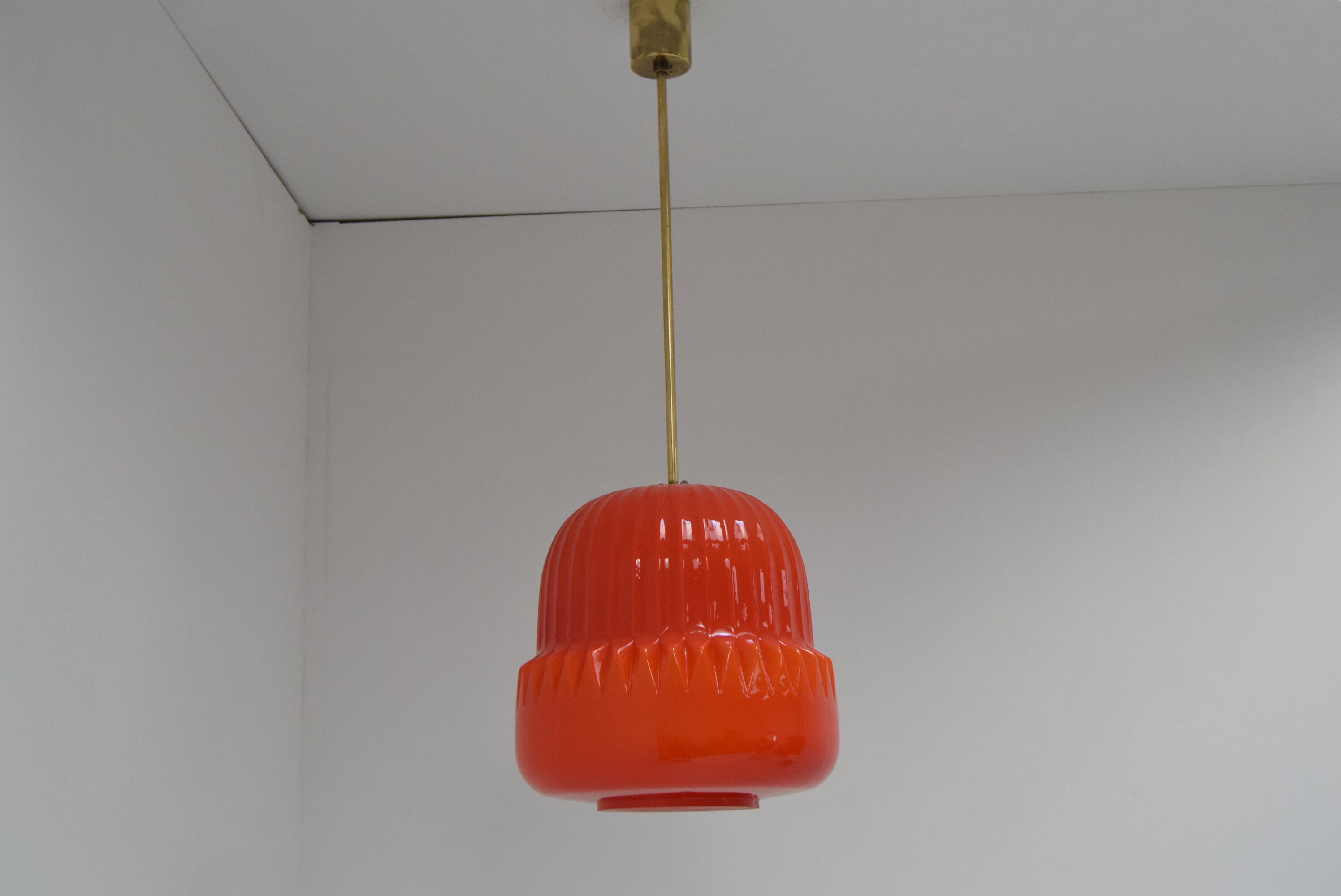 Mid-century Glass Pendant,1970's.
