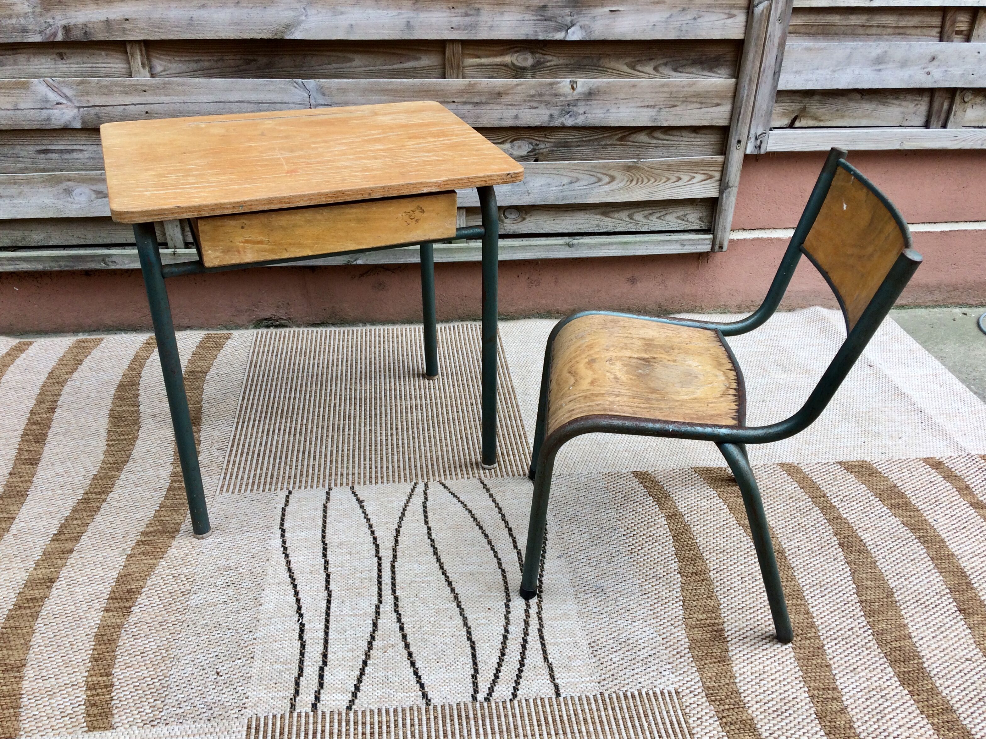 Desk et chair child Mullca 510 vintage school 50/60