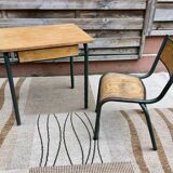 Desk et chair child Mullca 510 vintage school 50/60