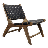 Handcrafted Moroccan leather armchair