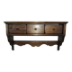Curved wooden wall shelf storage drawers 69 cm