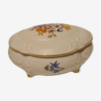 Porcelain box 1877 gdr floral décor