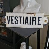 Enameled “locker room” plaque