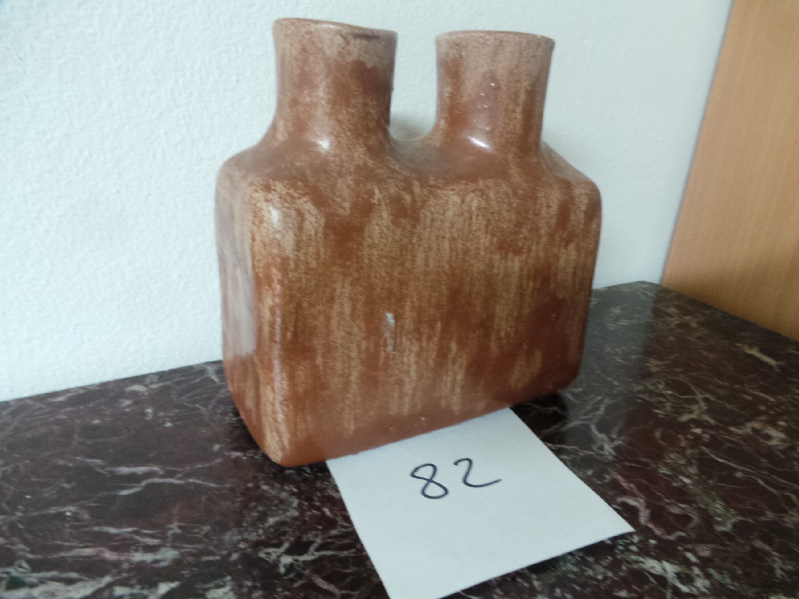 Double sandstone vase