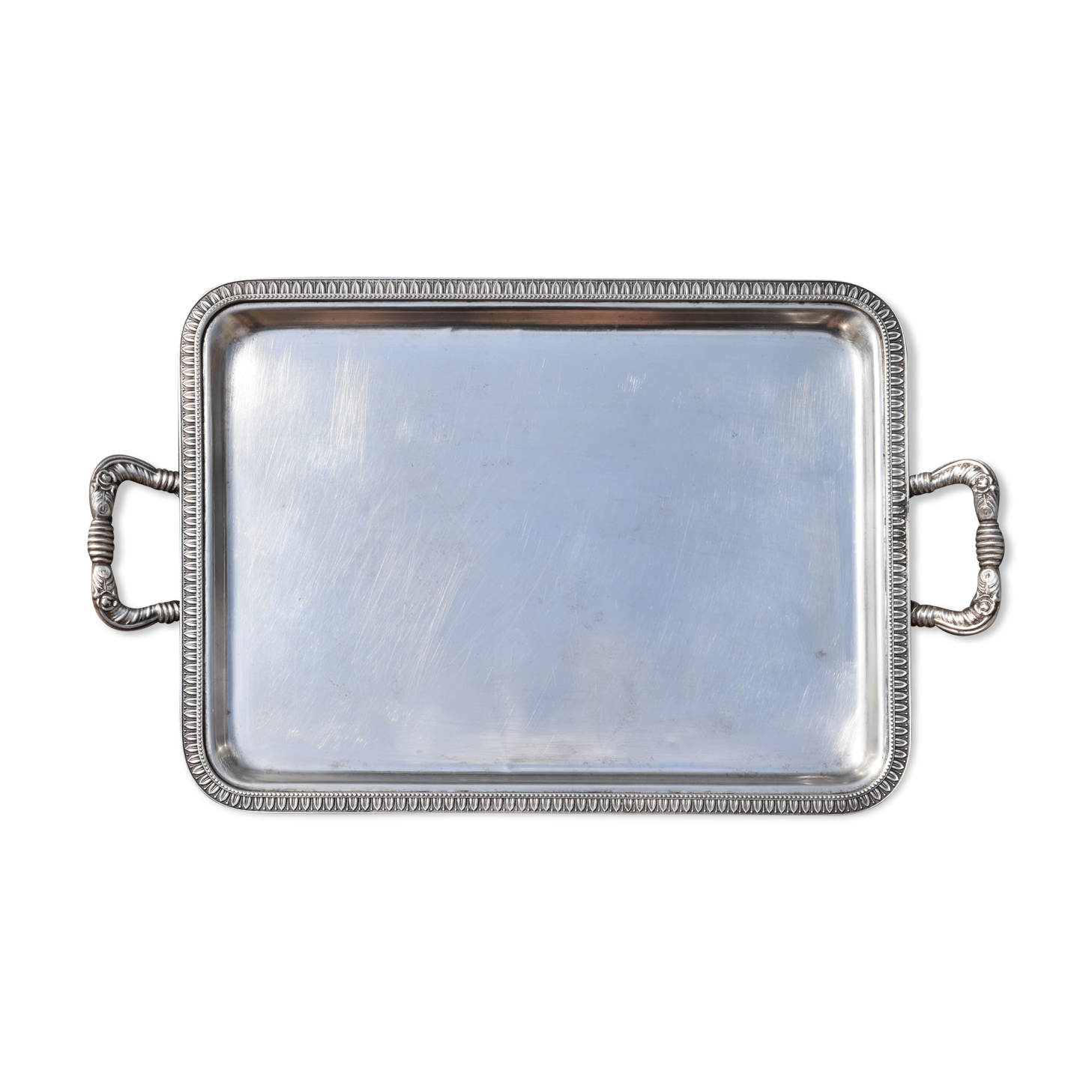 Italian 800 empire style solid silver tray