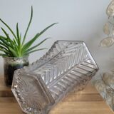 Vase en verre pressé