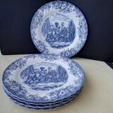 6 Johnson Bros Dinner Plates Model Coaching Scenes