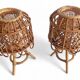 Mid-Century French Riviera Bamboo and Rattan Table Lamps, 1960s