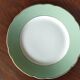 12 flat plates Villeroy & Boch Mettlach celadon green and vintage gold 1960s