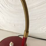 Articulated desk lamp, 1960s, burgundy and gold