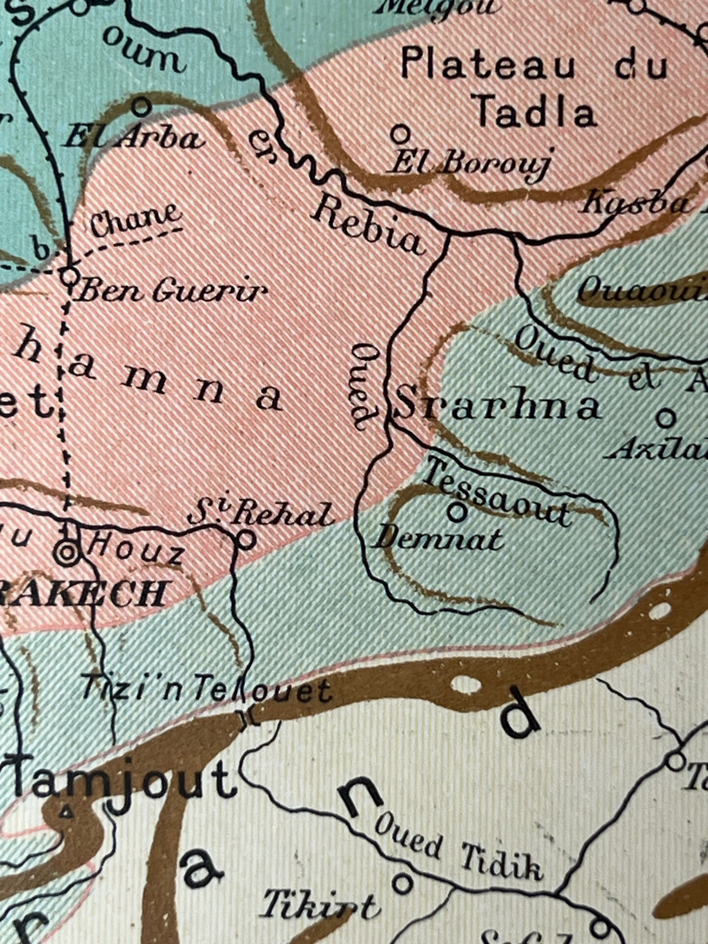 Original map of Morocco 37x27cm - 1908