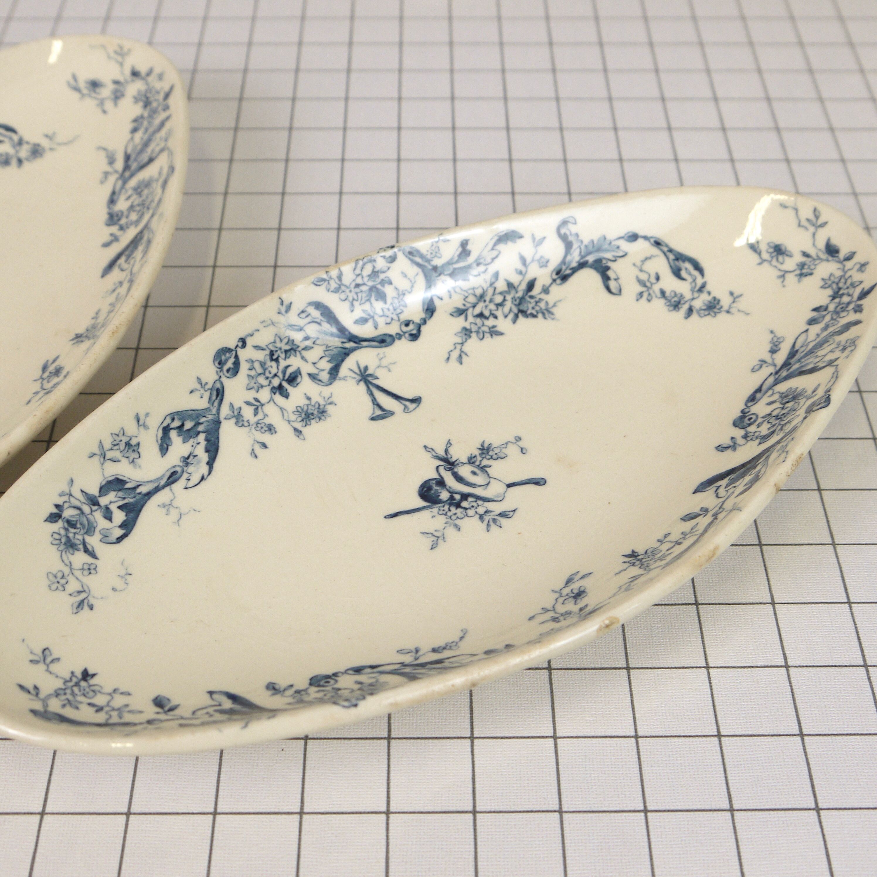 Two dishes in faience of Gien