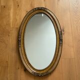 Art deco oval mirror