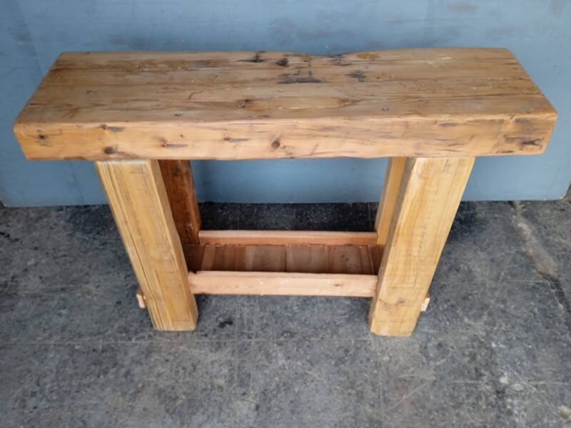 Brutalist console 120 cm solid wood