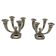 Art Deco French Nickeled Bronze Candlesticks by J. Leleu, 1930, Set of 2