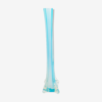 vase soliflore style murano blue