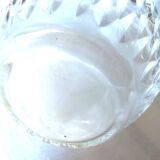Crystal pitcher engraved with petals