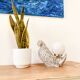 "Colombe" bird lamp in speckled ceramic, 1970