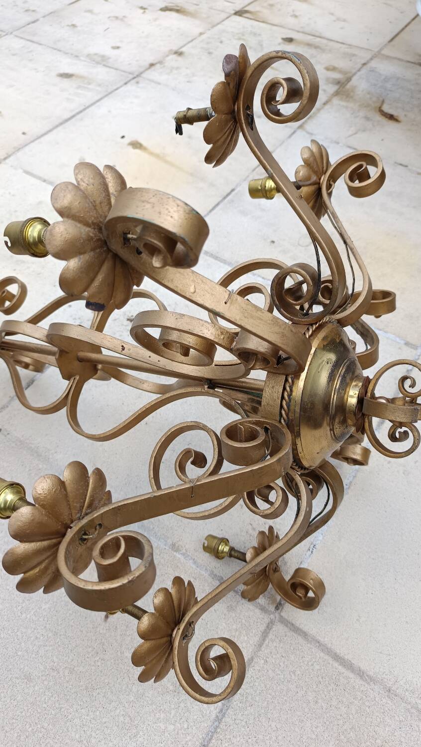 Wrought iron chandelier