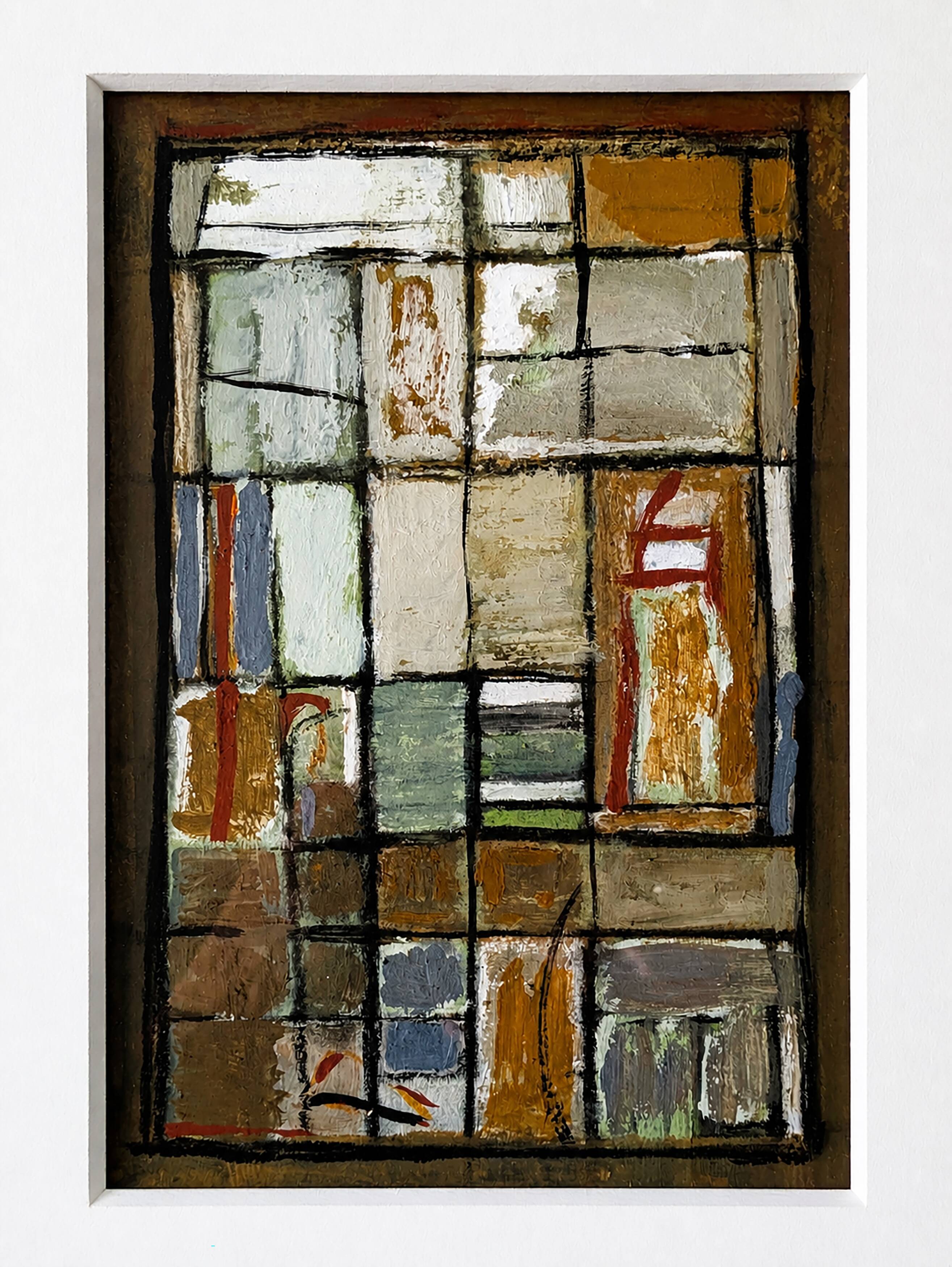 Michèle Clancy (1940), tableau abstrait encadré, art contemporain