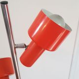 Vintage chrome lamp 2 orange spots 1970