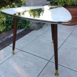 Tripod triangular coffee table / vintage 50-60s