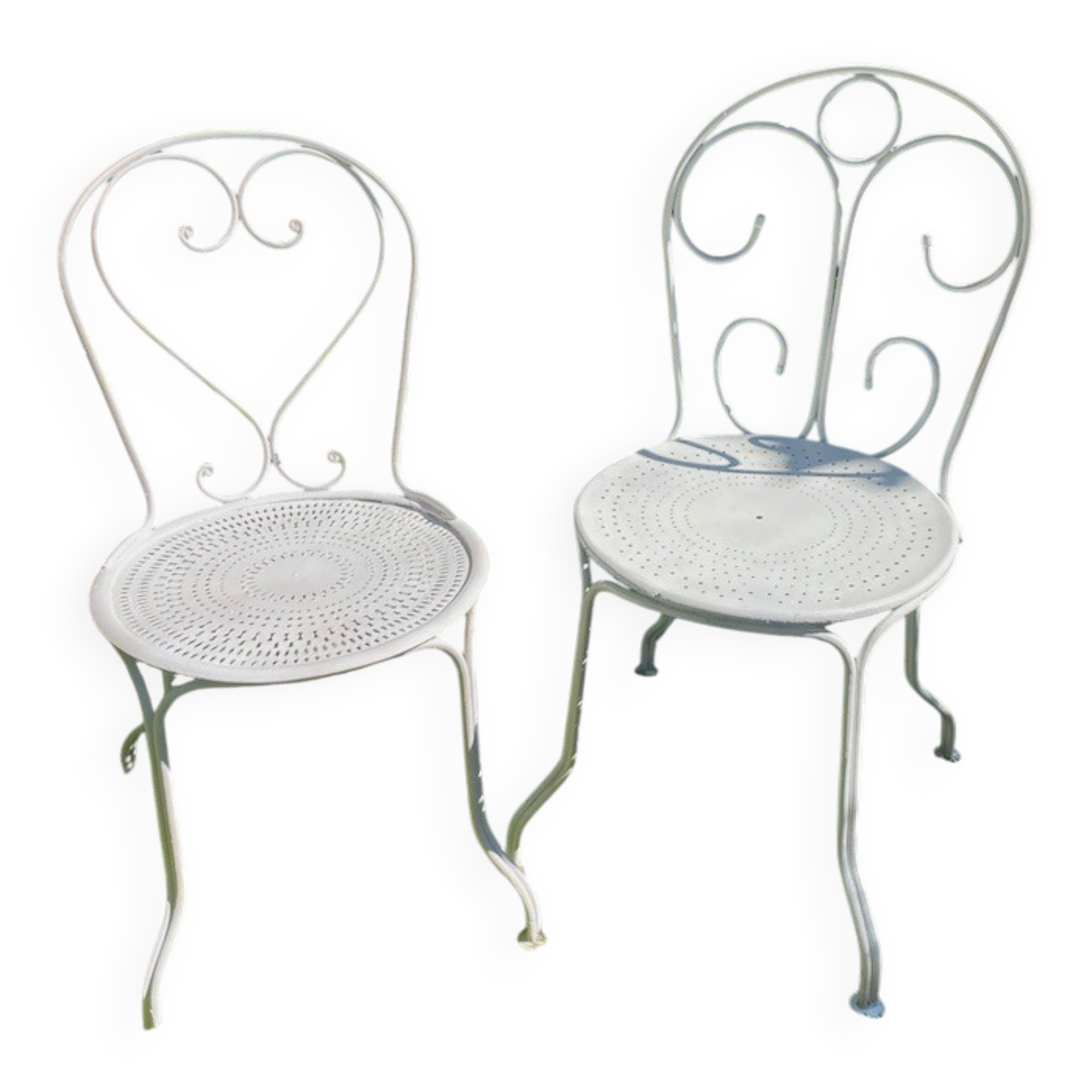 Chaises en fer forgé 1950
