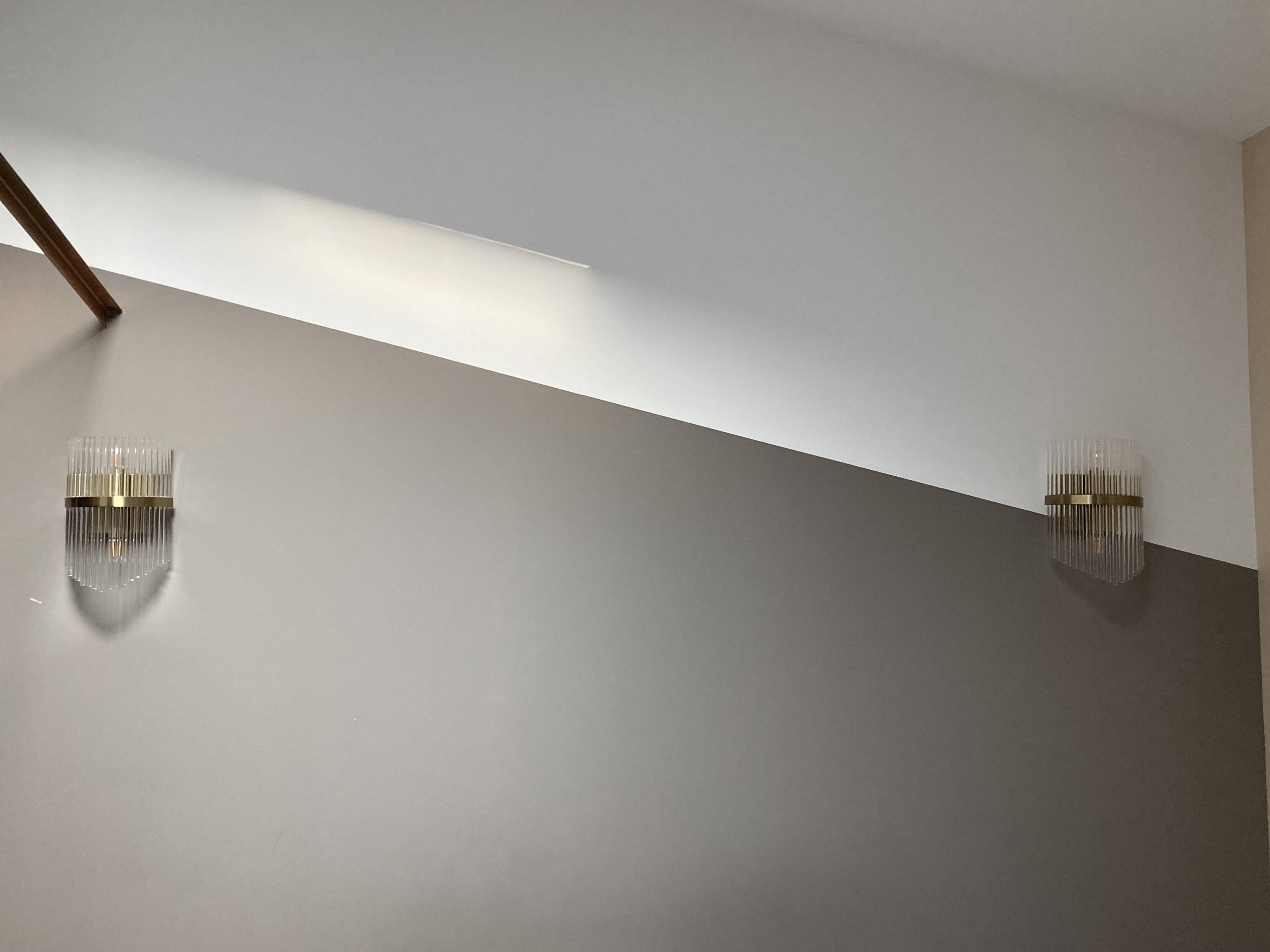 Felicity wall lamp with glass tubes and gold metal - nv gallery