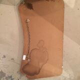 Beveled mirror 50s 66 x 38 cm
