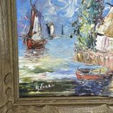 Haitian School 20th Century - Raoul Viard (referenced) - Marine Oil on panel