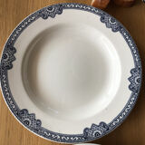 2 flat plates iron earth salins navy blue jumièges