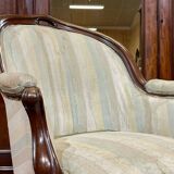 Napoleon III bergère in mahogany from the late 19th century to be reupholstered.