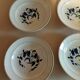 Hollow plates series of six earthenware from Longchamp décor Simone