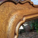 80s beveled gold mirror