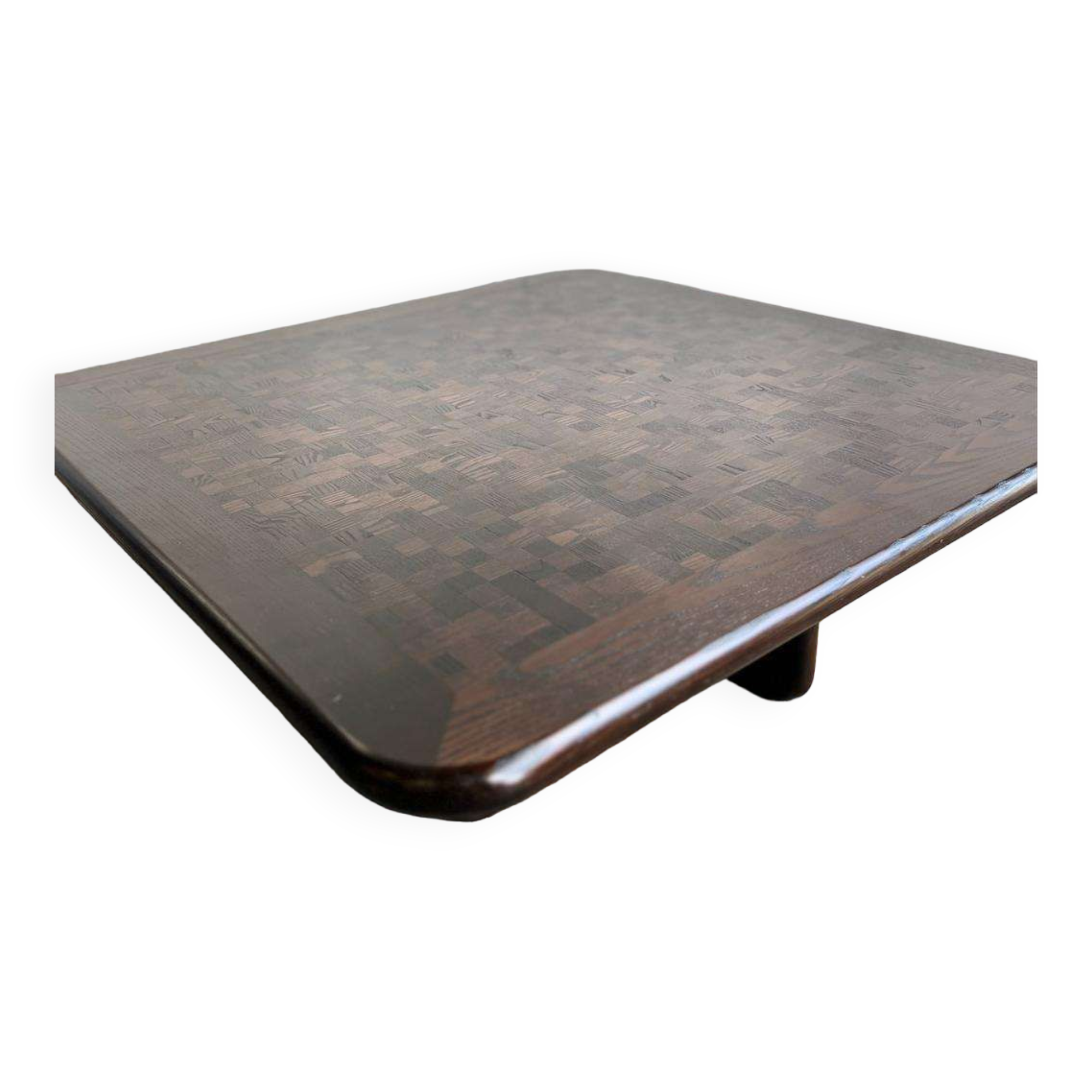 Vintage square coffee table / wenge coffee table