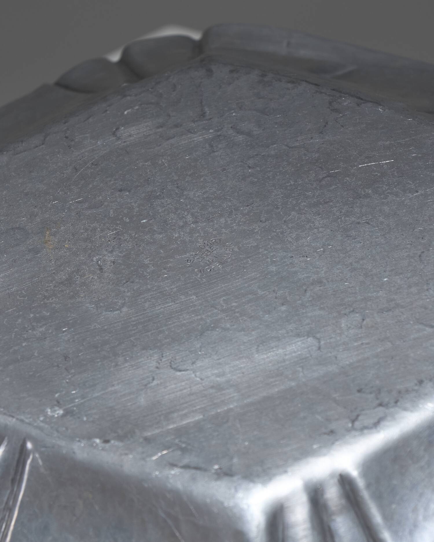 Hammered Pewter Dish, Louis Houzeaux, 1930s