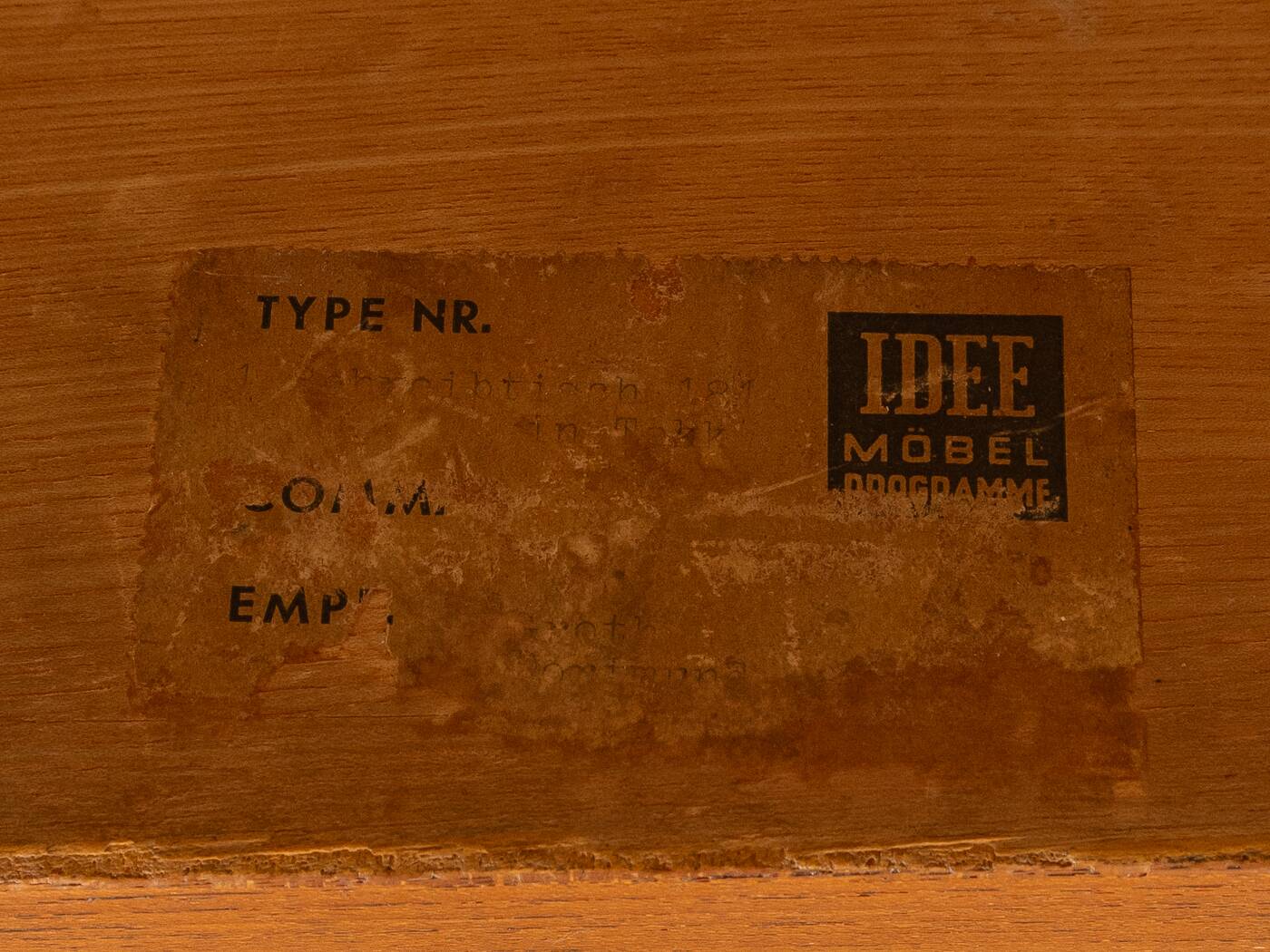 1950s desk, Oldenburger Möbelwerkstätten