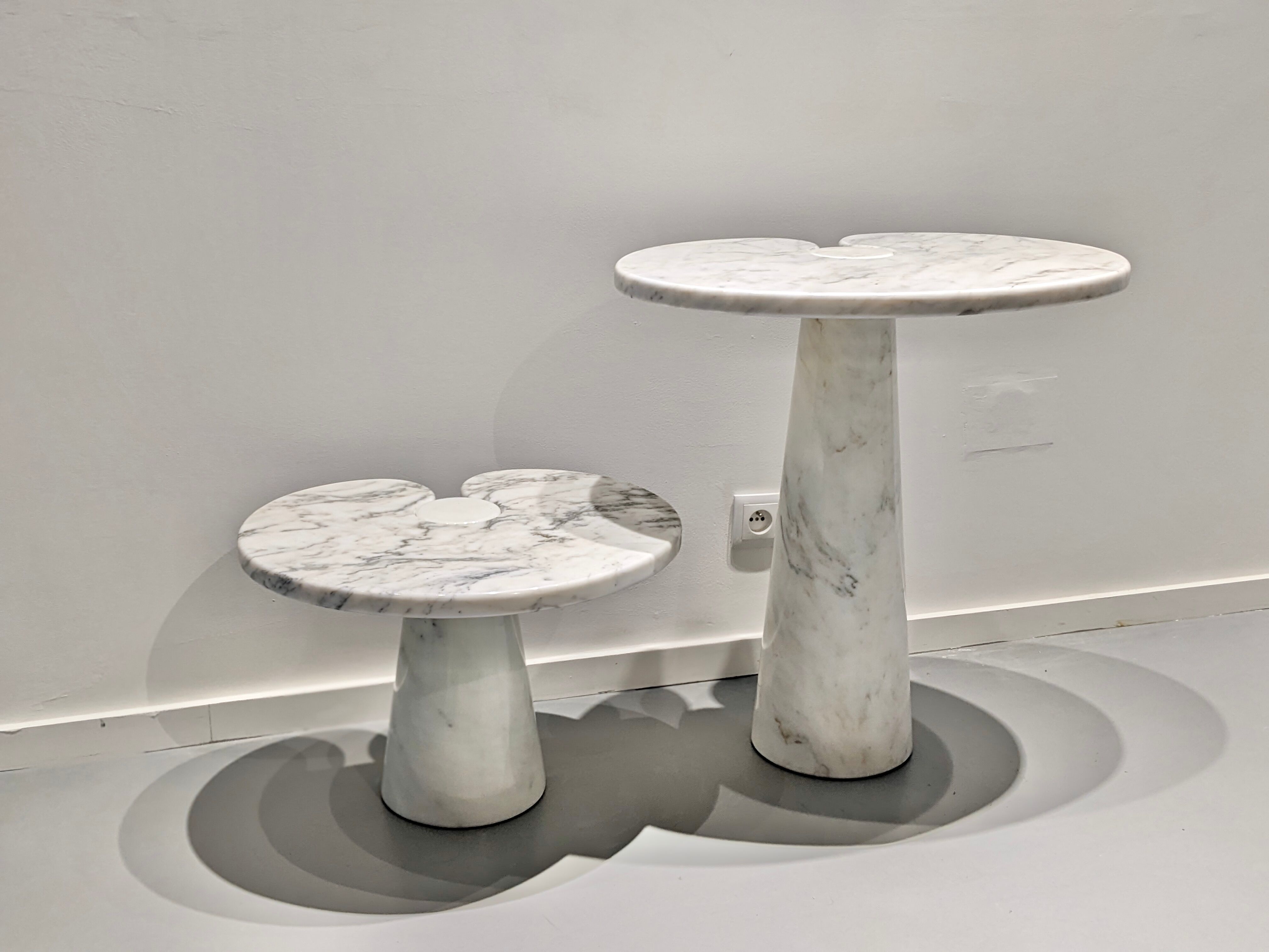 Pair of tables "Eros" by Angelo Mangiarotti for Skipper