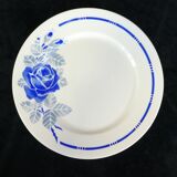 3 flat plates Badonviller model rose no Digoin