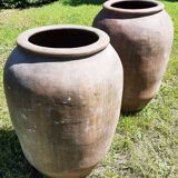 Pair of olive oil jars (or "tinajas"), Spain, 19th century