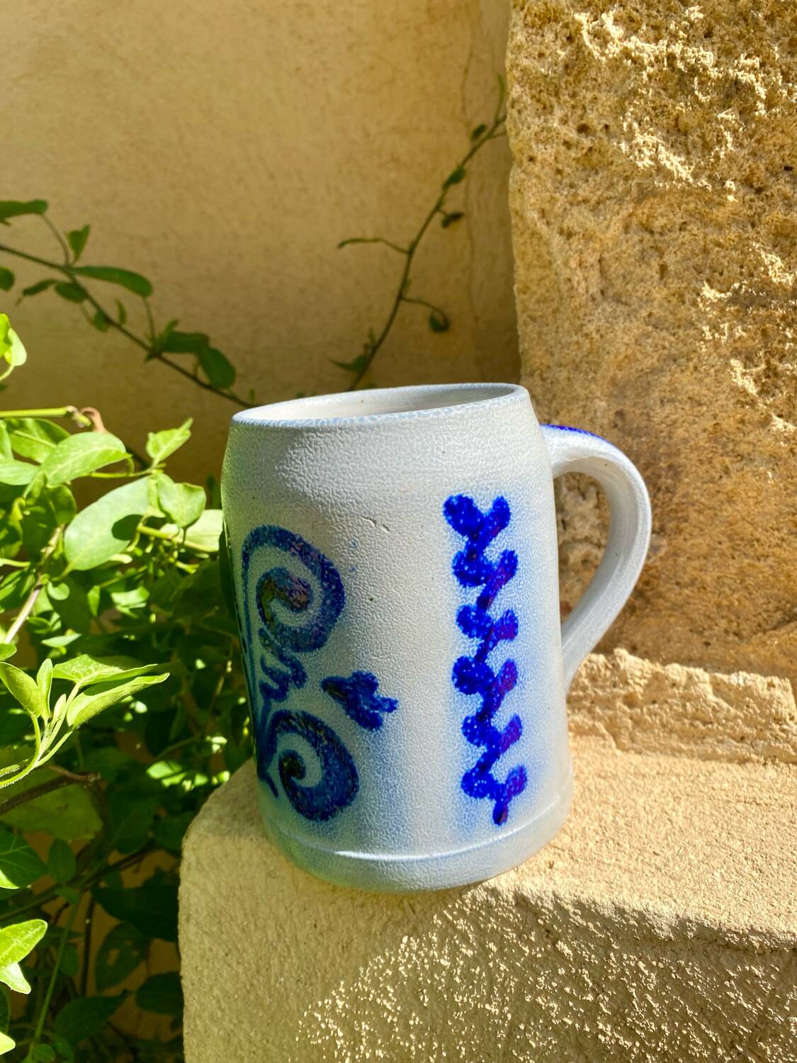 Alsatian stoneware beer mug