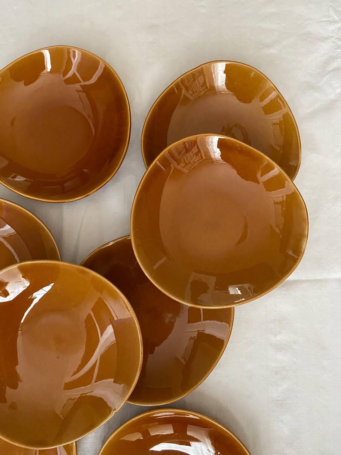 8 free-form cap plates, Niderviller