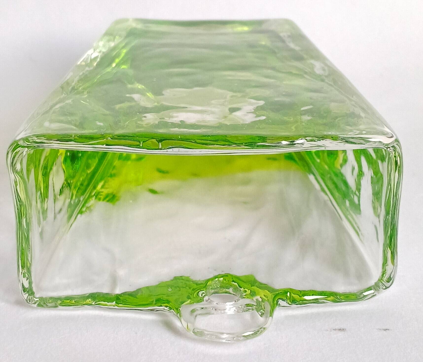 Textured glass wall vase Kumela in the style of Kaj Blomqvist, Finland circa 1960.