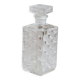 Vintage whisky carafe in transparent and frosted glass - Checkered pattern