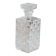 Vintage whisky carafe in transparent and frosted glass - Checkered pattern