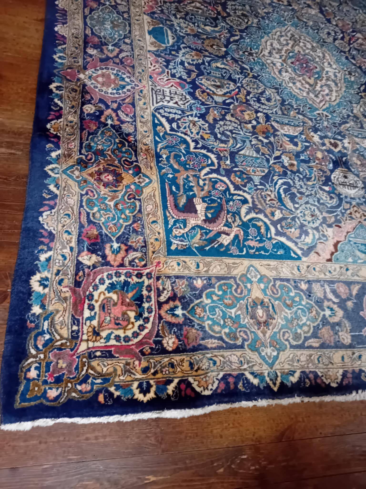 Handmade Persian Kashmar rug 381x291cm