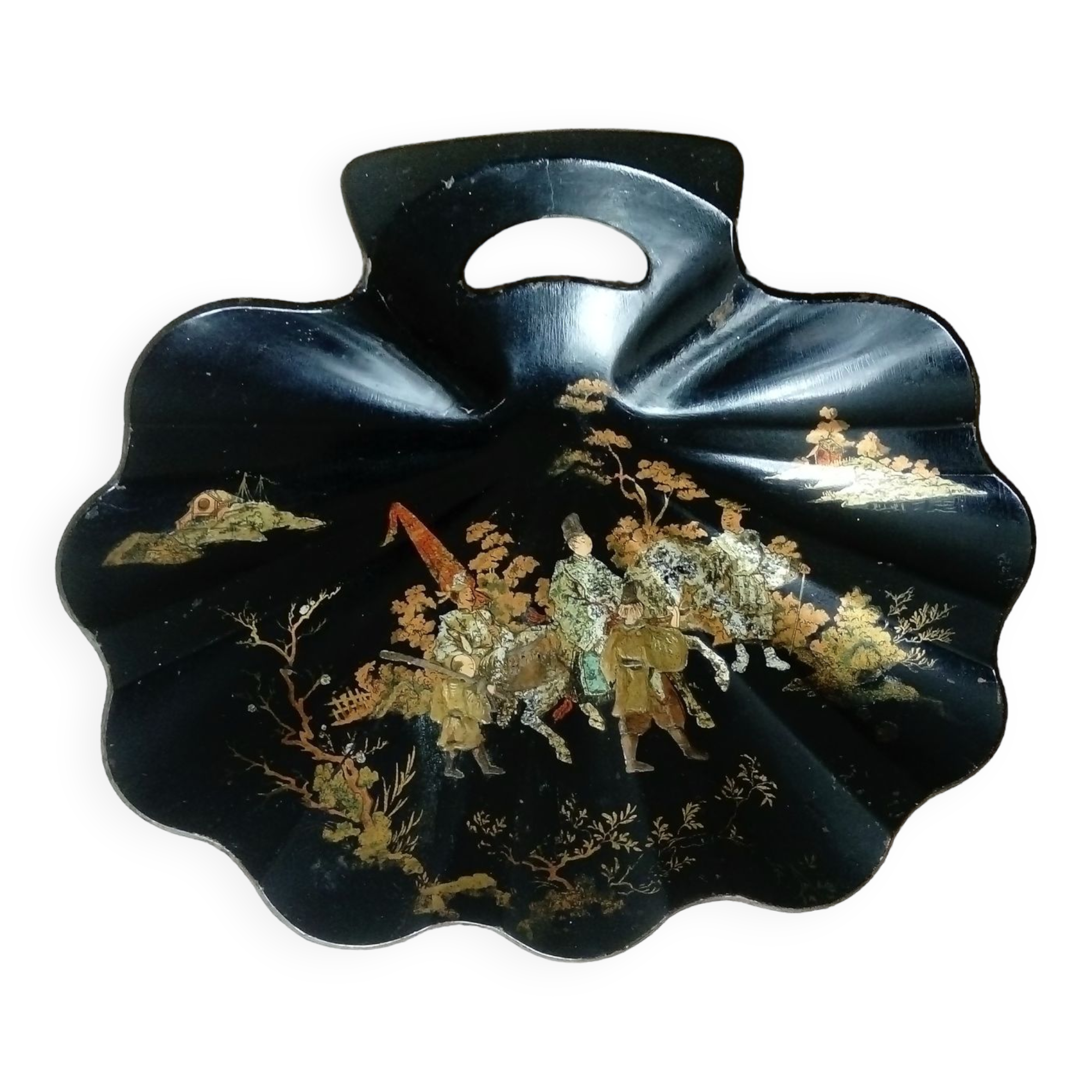 ANCIEN RAMASSE MIETTES Napoléon III - décor d’oiseaux EUR 30,00