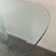 Vintage Sica Italy dining table in tempered glass