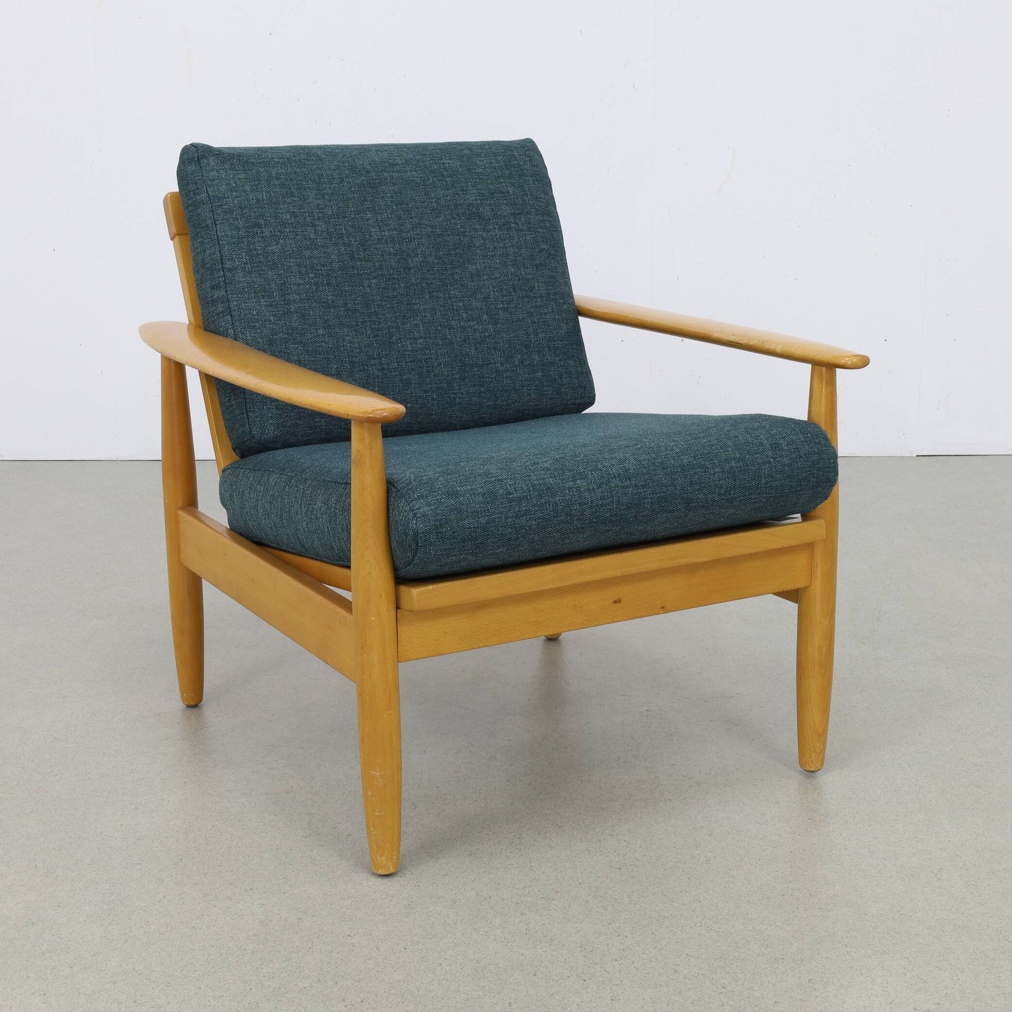 Vintage danish lounge chair, 1970s new upholstery