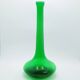 Tall green glass bud vase
